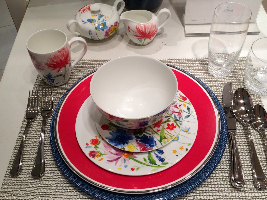 Villeroy Boch dinnerware at Bloomingdales, NYC