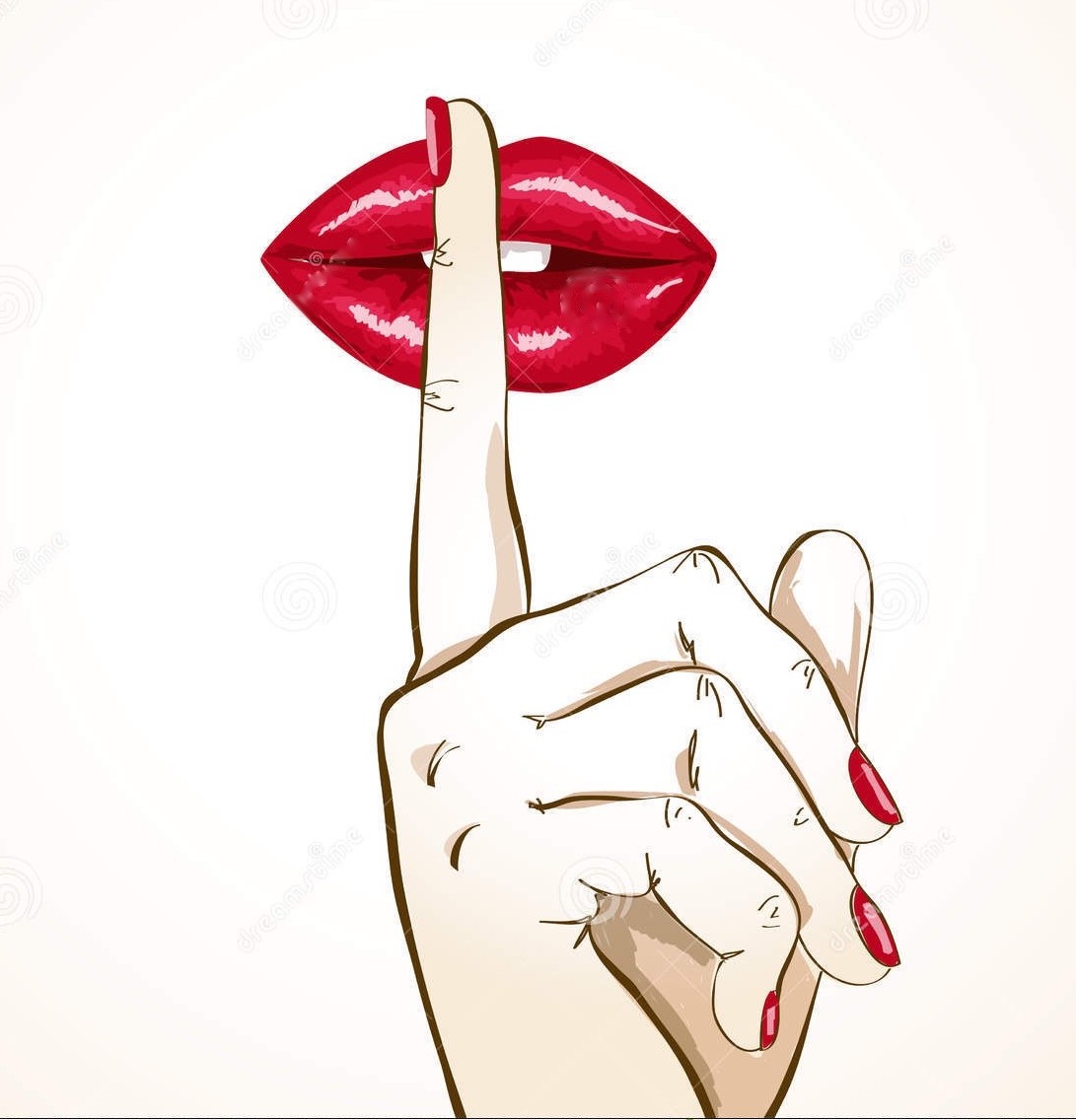illustration-woman-lips-finger-shh-sign-sensual-red-35968520